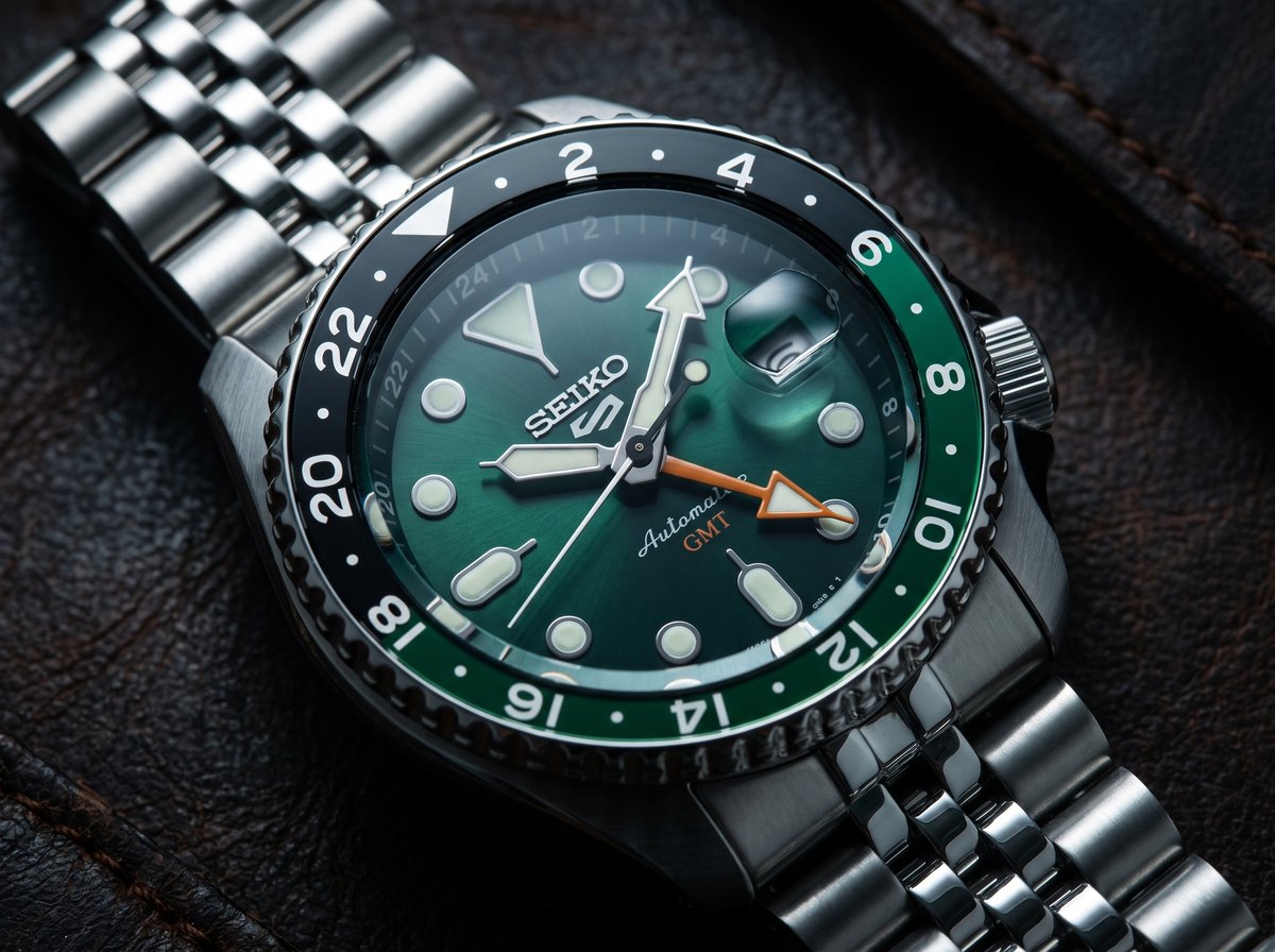Seiko 5 Sports — ясен циферблат под кристала