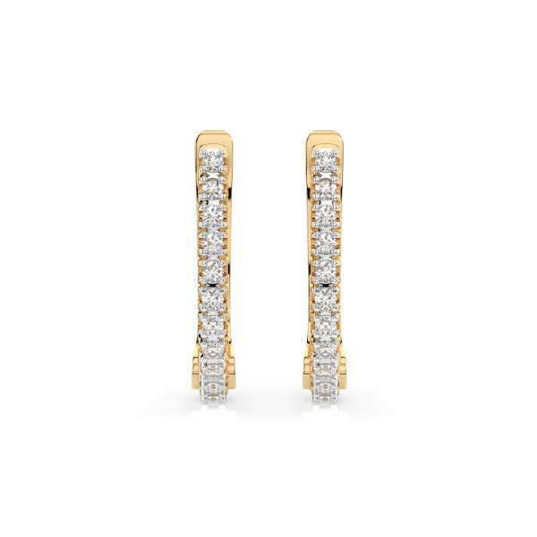 Cara обеци с диаманти 0.18 ct – ЗЛАТНО БИЖУ 14К K102-10076Y/14K