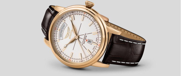 мъжки часовник aviator day date бял циферблат classicwatches.bg
