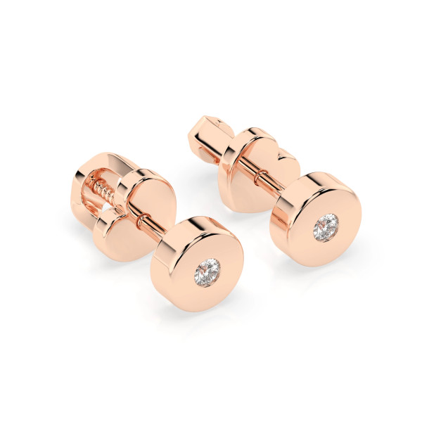 Cara обеци с диаманти 0.04 ct – ЗЛАТНО БИЖУ 14К K102-10050R/14K