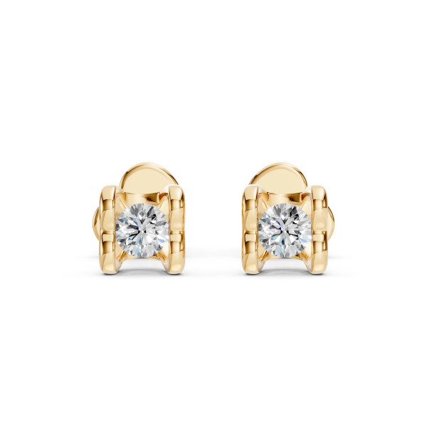 Cara обеци с диаманти 0.20 ct – ЗЛАТНО БИЖУ 14К K102-10013/2Y(3.0)/14K