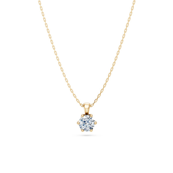 Cara колие с диамант 0.50 ct GIA сертификат – ЗЛАТНО БИЖУ 14К K104-10004Y(5.1)/14K