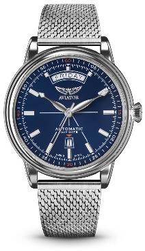 часовник aviator v 3 20 0 145 5 син циферблат миланска верижка classicwatches.bg
