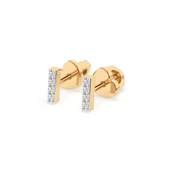 Cara обеци с диаманти 0.08 ct – ЗЛАТНО БИЖУ 14К K102-10069Y/14K