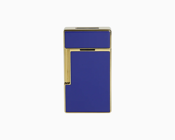 ЗАПАЛКА S.T.DUPONT BIG D LIGHTER BLUE LACQUER AND GOLD  25005