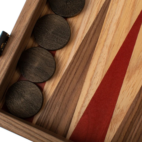 BACKGAMMON FOR GAME MANOPOULOS - OAK AND AMERICAN WALNUT, 52X48 CM