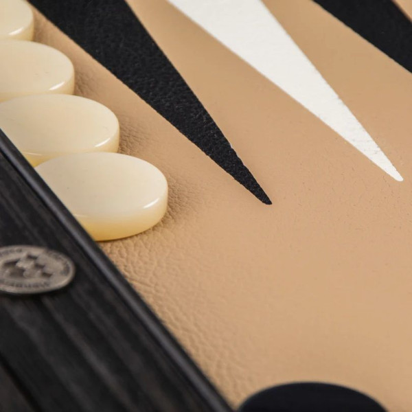 BACKGAMMON FOR GAME MANOPOULOS - LEATHERETTE MOCHA BROWN, 60 X 48 CM, ECO LEATHER