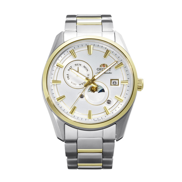 часовник orient ra ak0312s автоматичен сребрист циферблат sun and moon classicwatches.bg