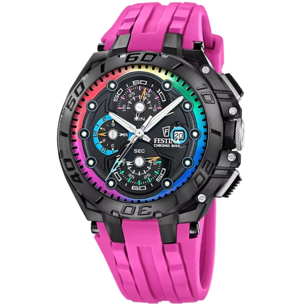 часовник festina f20761 1 мъжки хронограф черен циферблат classicwatches.bg
