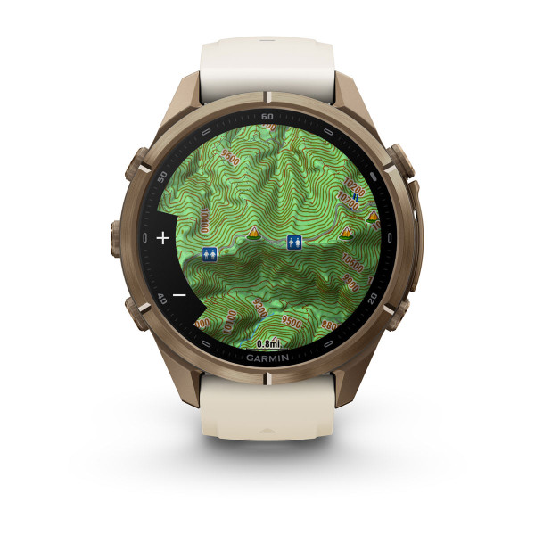 Garmin Fenix 9 Pro inReach Autumn Gold Titanium с Cream/French Grey силиконова каишка 010-04335-21