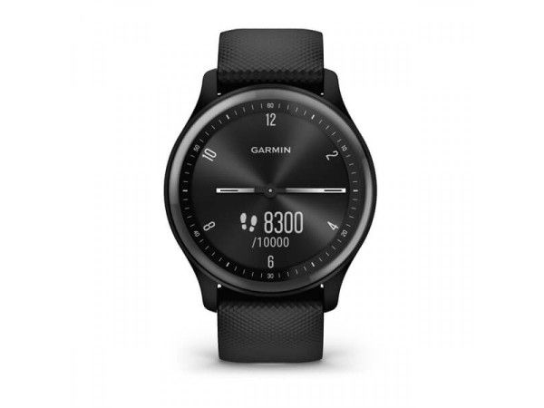 GARMIN VIVOMOVE SPORT BLACK КОРПУС И СИЛИКОНОВА КАИШКА С SLATE АКЦЕНТИ 010-02566-00