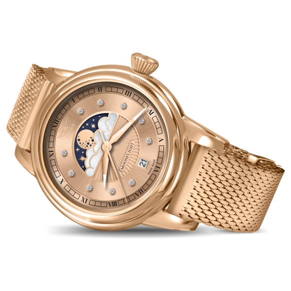 Часовник AVIATOR DOUGLAS MOONFLIGHT DIAMONDS 36M V1.33.2.383.5