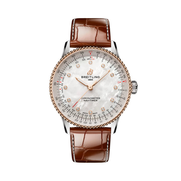 Часовник Breitling U17327211A1P1 Navitimer Automatic 36 с перлен циферблат – classicwatches.bg