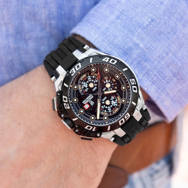 часовник festina f20755/8 мъжки черен хронограф 46 мм classicwatches.bg