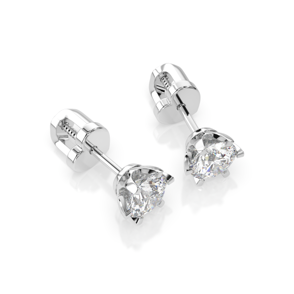 CARA Златни обеци с диаманти 1.00 ct GIA сертификат K102-10040W
