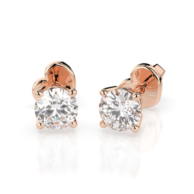 CARA Златни обеци с GIA сертифицирани диаманти K102-10012R