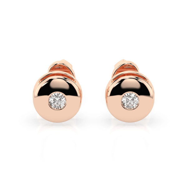 Cara обеци с диаманти 0.08 ct – ЗЛАТНО БИЖУ 14К K102-10048R/14K