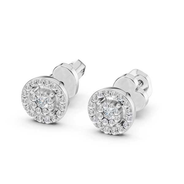 Cara обеци с диаманти 0.06+0.22 ct – ЗЛАТНО БИЖУ 14К K102-10018W(2.0)/14K