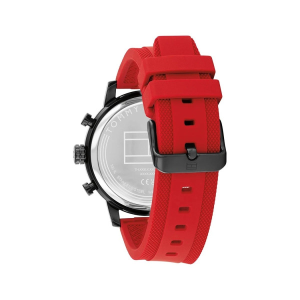 Tommy Hilfiger 1792178 мъжки часовник черен циферблат червена каишка ClassicWatches.bg

