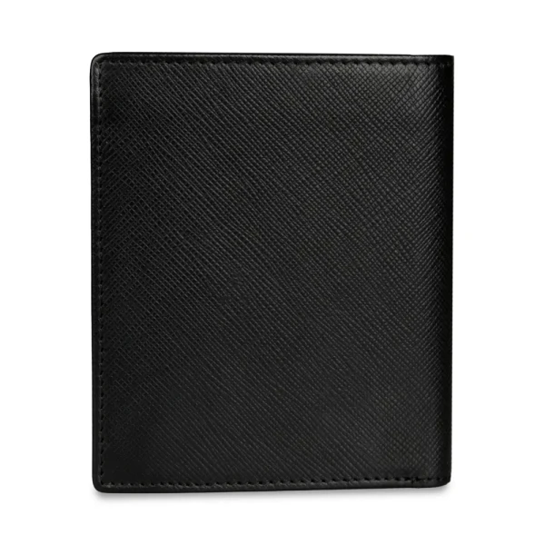 Мъжки портфейл Bugatti - Roccia Upright with Flap, RFID защита, малък, черен