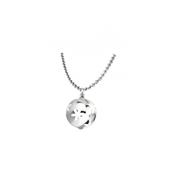 LOTUS STYLE WOMAN IN WHITE STEEL NECKLACE LS1373-1/1