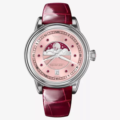 ЧАСОВНИК АVIATOR DOUGLAS MOONFLIGH GEMSTONE EDITION RUBY 36MM V.1.33.0.417.4