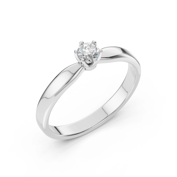 Cara пръстен с диамант 0.20 ct – ЗЛАТНО БИЖУ 14К K101-10040W(3.7)/14K