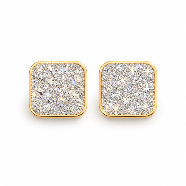 Comete Ambrosia gold earrings with shiny enamel KAOZ010