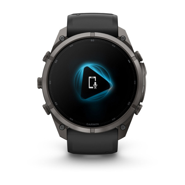 Garmin Fenix 9 Pro Carbon Gray DLC Titanium с Black/Pebble Grey силиконова каишка 010-04337-16