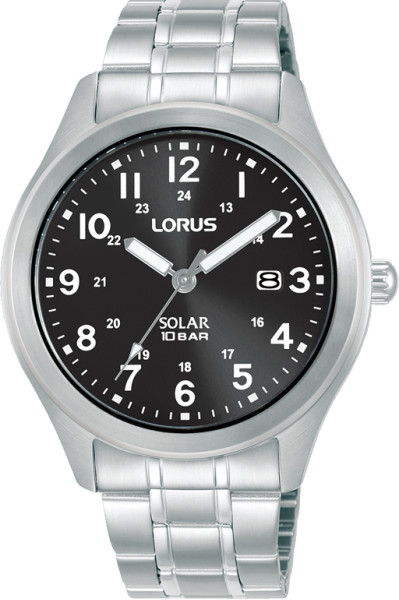 Lorus RX385AX9 мъжки соларен часовник с черен циферблат – ClassicWatches.bg