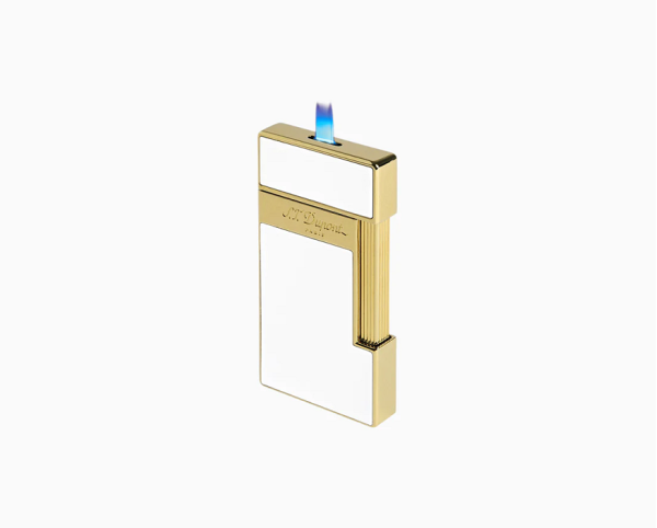 ЗАПАЛАКА S.T.DUPONT SLIMMY LIGHTER WHITE LACQUER AND GOLD 28004