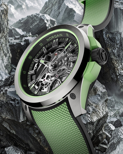 Norqain Wild One Skeleton Titanium Mint Green N3000.26T01.B01