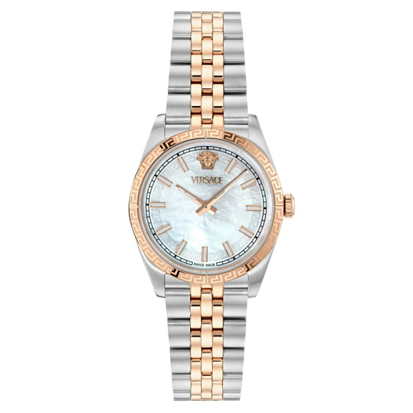 versace millenyium lady седеф и биколорна верижка дамски часовник classicwatches.bg
