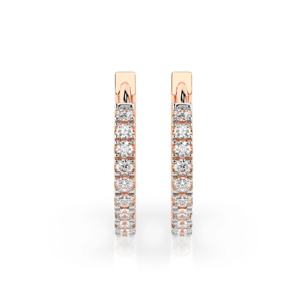 Cara обеци с диаманти 0.22 ct – ЗЛАТНО БИЖУ 14К K102-10109R(1.3)/14K