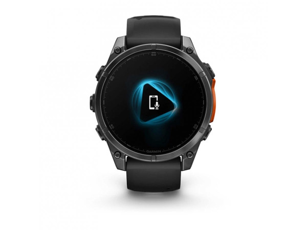 GARMIN FENIX 8 51MM AMOLED SAPPHIRE CARBON GRAY DLC TITANIUM С BLACK/PEBBLE GRAY СИЛИКОНОВА КАИШКА