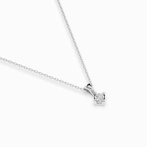 Cara колие с диамант 0.08 ct – ЗЛАТНО БИЖУ 14К K104-10014W(2.7)/14K