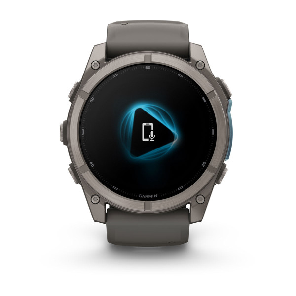 Garmin Fenix 9 Titanium с Pebble Grey силиконова каишка 010-04763-01