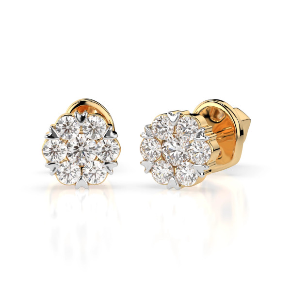 Cara обеци с диаманти 0.06+0.18 ct – ЗЛАТНО БИЖУ 14К K102-10015Y(2.0)/14K