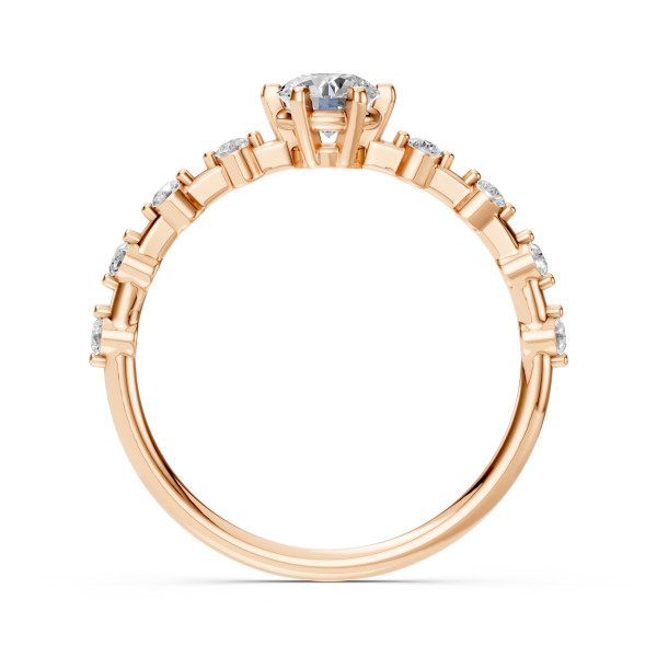 CARA Златен пръстен с диаманти 0.40+0.16 ct GIA сертификат K101-10190Y