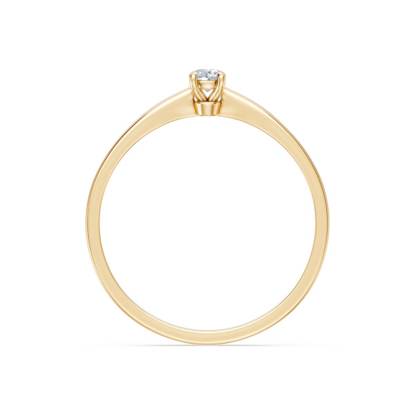 Cara пръстен с диамант 0.10 ct – ЗЛАТНО БИЖУ 14К K101-10116Y(3.0)/14K