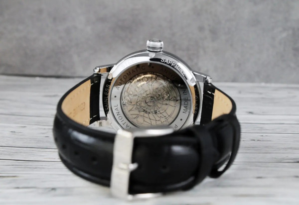 Часовник POLJOT INTERNATIONAL Jaros Open Heart 42mm 38NH.4280812 – открит механизъм “Open Heart” с гулиоширан циферблат – classicwatches.bg