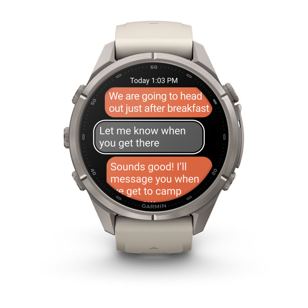 Garmin Fenix 9 Pro inReach Titanium с Fog Grey/Dark Sandstone силиконова каишка 010-04335-81