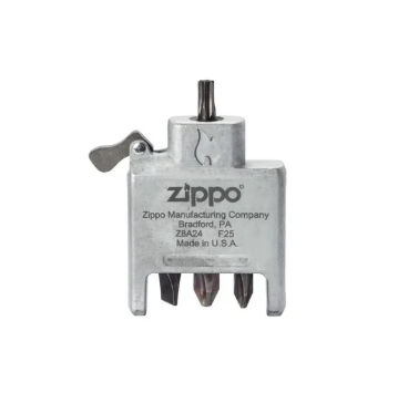 Държач за битове Zippo, сатинирана хром кутийка
