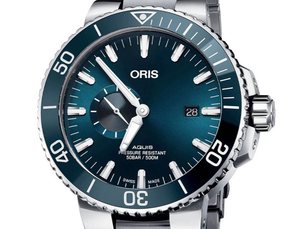 ORIS AQUIS DIVING SMALL SECOND DATE AUTOMATIC 45.5MM MEN'S WATCH 743 7733 4155-07 4 24 69EB