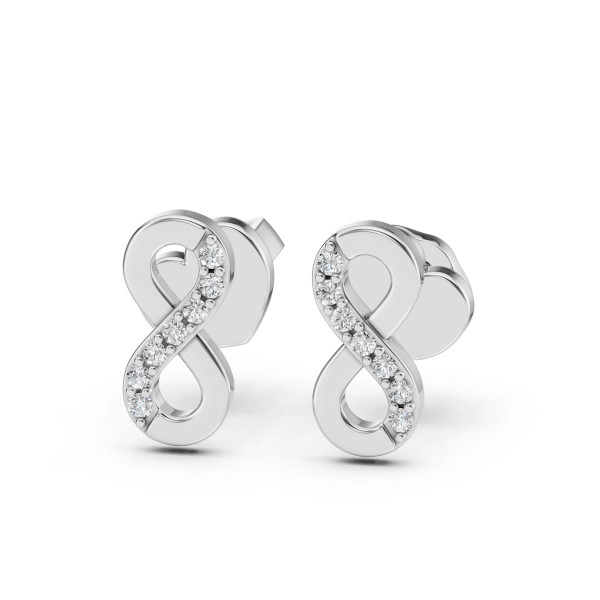 Cara обеци с диаманти 0.09 ct – ЗЛАТНО БИЖУ 14К K102-10092W/14K