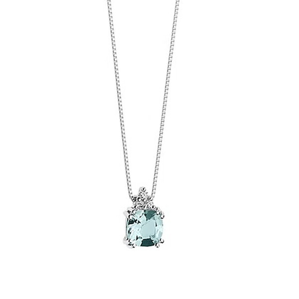 COMETE GOLD NECKLACE DIAMONDS, AQUAMARINE GLQ281