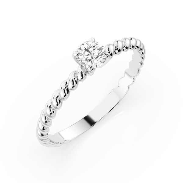 CARA Златен пръстен с диамант 0.30 ct GIA сертификат K101-10032W 