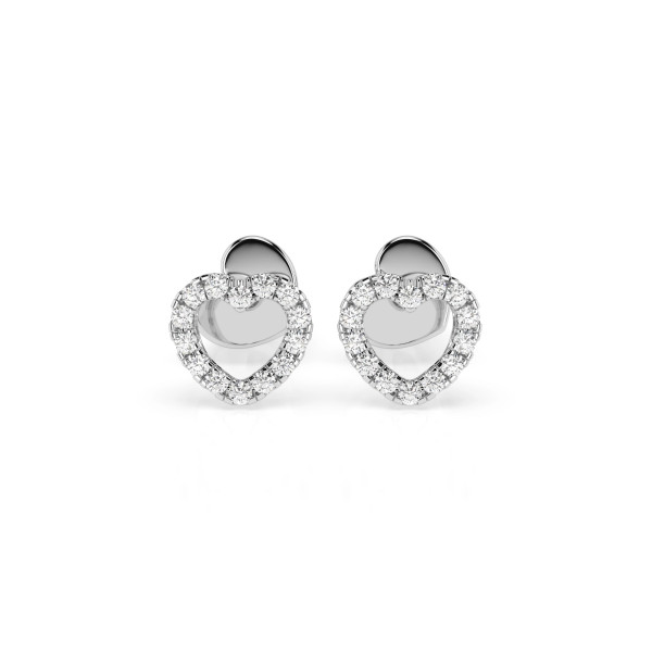 Cara обеци с диаманти 0.14 ct – ЗЛАТНО БИЖУ 14К K102-10028W/14K