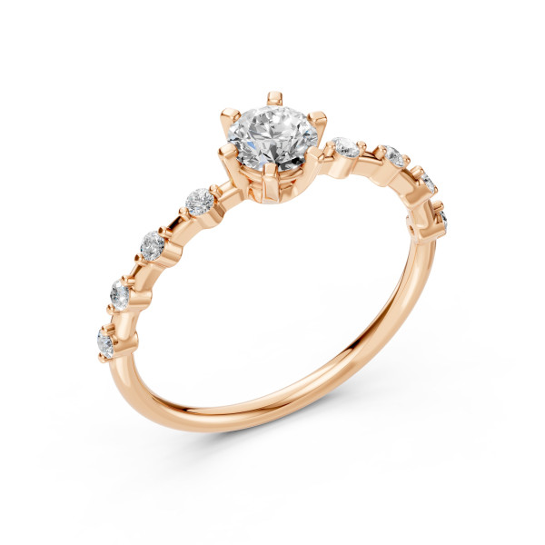 CARA Златен пръстен с диаманти 0.50+0.16 ct GIA сертификат K101-10095R