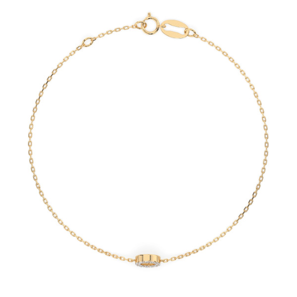 Cara гривна с диаманти 0.07 ct – ЗЛАТНО БИЖУ 14К K105-10015Y/14K
